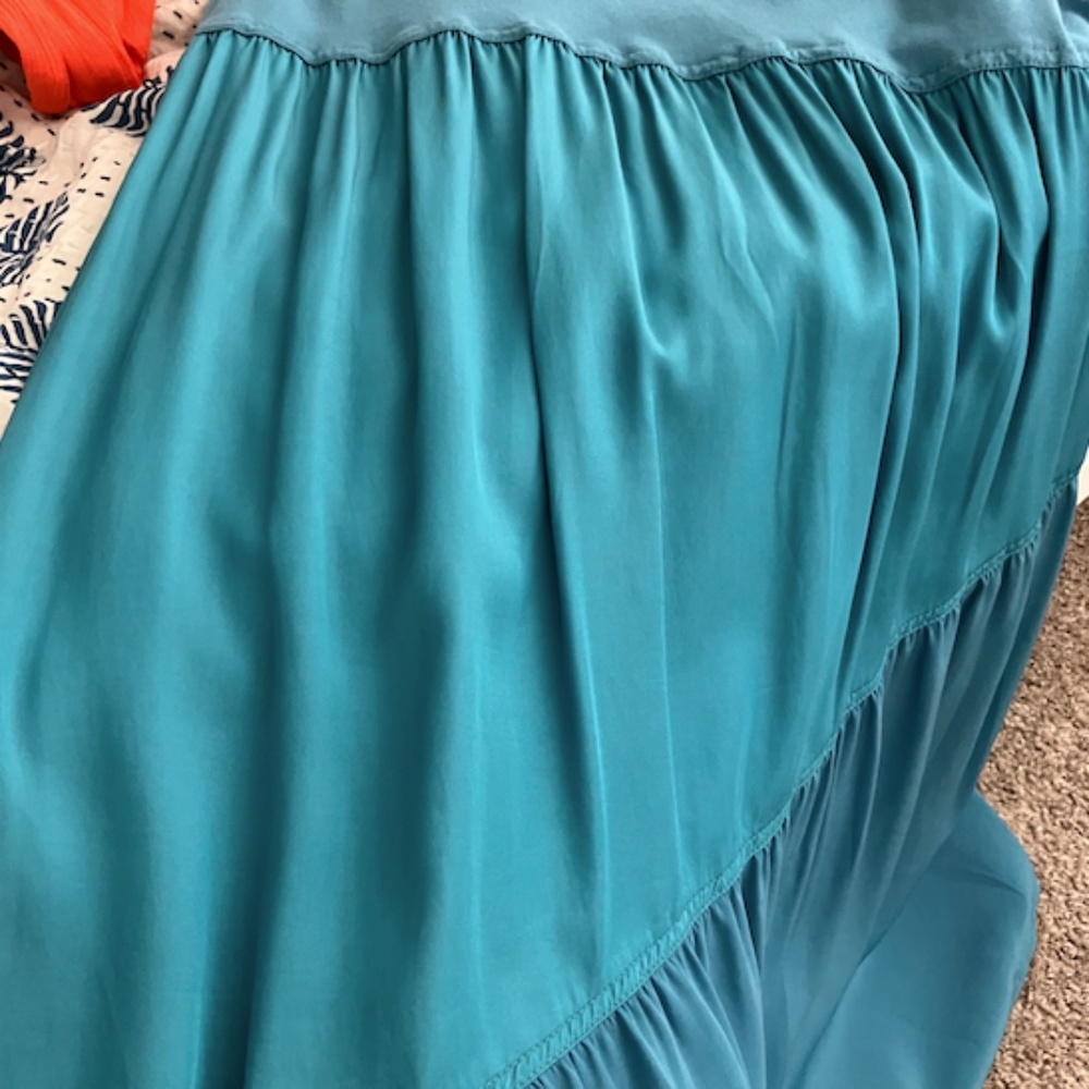 NWT J.W. Anderson Uniqlo Color-block Zig-zag Tiered Dress - Picture 9 of 9